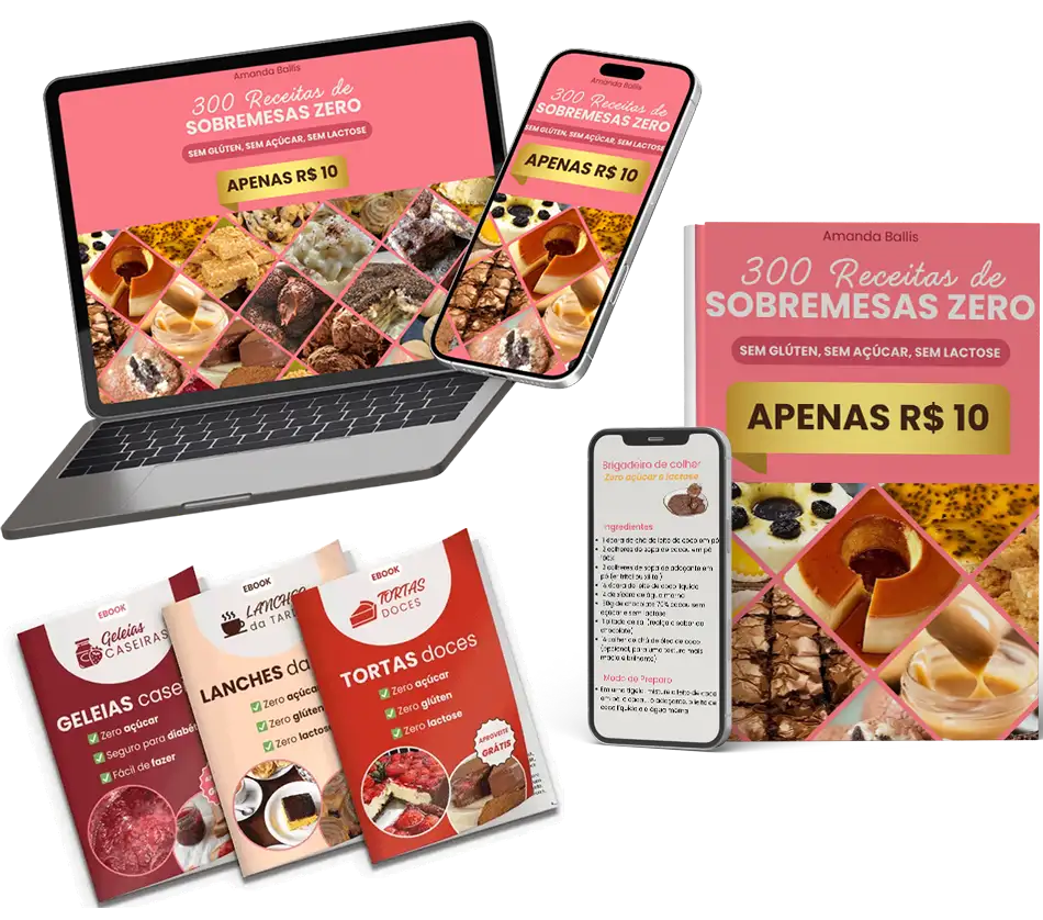 Mockup do acervo Sobremesas Zero